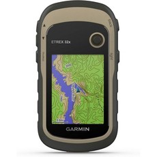 Garmin eTrex 32x 야외 휴대용 GPS 장치 고도계 및 나침반 센서 버튼 작동 사전 로드된 지도 2.2인치 햇빛 판독 가능 색상 디스플레이, With 3-axis Electronic Compass, 1개