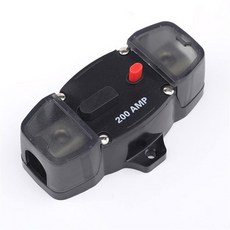 200A 12V 카트럭 오디오 앰프 서킷 브레이커 퓨즈 홀더 AGU 스타일 스테레오 리피트 4GA 케이블 주황색, Dark Grey, 1개