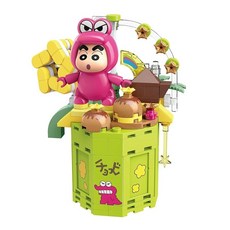 KEEPPLAY 蠟筆小新鱷魚山巧克力餅積木玩具 益智拼裝模型, 1個