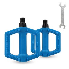 ZUKKA 자전거 페달 1.3cm(1/2인치) 미끄럼 방지 용 필 측면에 반사 스트립 포함 다양한 색상 산악 자전거 프리스타일 BMX 자전거용, 블루