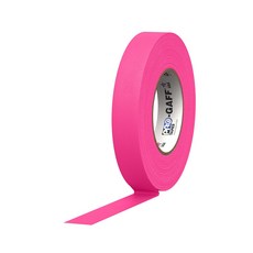 PRO GAFFER TAPE 끈적임 없는 1인치 프로게퍼테이프 (폭24mm x 길이23m), 1개, 형광핑크/G125MFLPIN