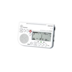 SEIKO 세이코 메트로놈 튜너 대음량 악보대 장착 가능 취주악부에 최적 화이트 STH200WH, 1개