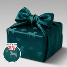2026년 병오년 격식 상견례 예단 선물 상자 포장용 보자기 70*70cm, 프리미엄 청록, 1개