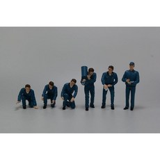 자동차 디오라마 1/18 슈퍼카 인형 사람 피규어 다이캐스트 레이싱, A. 파란색 크루 키트, 1개