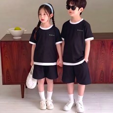 블랙야크키즈 상하복 세트 반팔 반바지 레이어드 상하의 등원룩