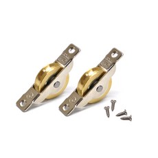 로드하드웨어 목문용 황동 신주 호차 창문/중문/미닫이문 로라, 오메가, 2개