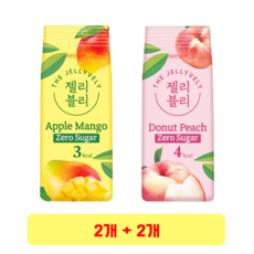 MDS 젤리블리 제로슈거 애플망고 젤리 + 납작복숭아 젤리, 2세트, 60g