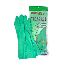 京閣織化 手讚工業防護手套 橡膠手套 綠色NBR清潔手套-1雙, 1個, L