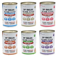SP+RKLES 原汁肉塊 大口吃肉 狗罐頭, 400g, 6個, 雞肉+野菜