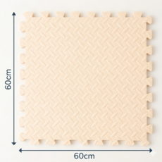올라운즈 미끄럼&소음방지 두꺼운 EVA 퍼즐매트 60x60cm 4조각, 4개, 베이지