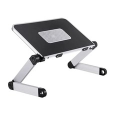 거치대 작업대 화이트 노트북 스몰 스탠드 베드, N. 소형 블랙 30x24cm 최대 14인치 컴퓨터와