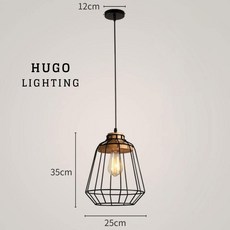 HUGO LIGHTING 工業風實木鐵藝吊燈 北歐風格餐桌燈, 高網超商一單限一支 超過請宅配感謝