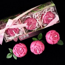 牡丹花蠟燭模具 手工皂模具 香磚模具 擴香石模具 矽膠模具, 1個