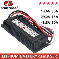 RVs 보트 듀얼 배터리 시스템용 방수 리튬 배터리 충전기 DC 10-36V 12V 24V DC 14.6V 29.2V 43.8V Lifepo4, [00] without ACC wire, [00] 10-36V, [00] 14.6V 30A