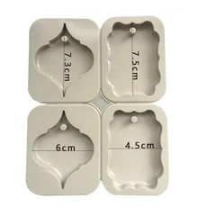 수제 아로마 테라피 왁스 펜던트 실리콘 몰드 라운드 타원형 석고 공예 자동차 장식, 01 X