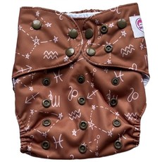 WUMA新款涼感排汗布尿布褲-台灣製AWJ-CN雙扣款正常版-星象圖案-兜口袋設計-可重複使用