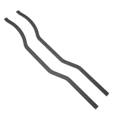 LCX 레이싱 1/10 RC 크롤러 탄소 섬유 섀시 프레임 레일 섀시 레일 세트 Axial SCX10 II 90046 90047 업그, 01 검정색