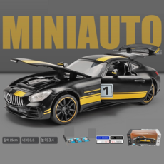 JINGHENG JINGHENG 자동차다이캐스트 자동차모형 미니어쳐, GT 검정과 노랑 [박스]