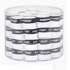 테니스 오리지널 헤드 오버 그립 미끄럼 방지 라켓 스웨트 밴드 Padel 충격 흡수 그립 테이프 훈련 액세서리 60 개, dry white, 1개