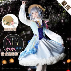 原神cos神裡綾華 花時來信cosplay洋裝lolita遊戲動漫服裝帽子女