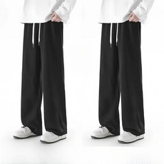 해피유통 1+1루즈핏 캐주얼 운동바지 순면 긴바지 스트링 디자인 XG24