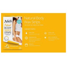 Nad's 네즈 네츄럴 여성 바디 왁스 왁싱 스트립 16개입 Body Wax Strips, 1개