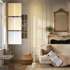 Belua 거실 장스탠드 LED 침실 조명등 3색모드 밝기조절 모던 인테리어 무드등, 흰색