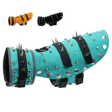 강아지 스파이크 하네스 애견카페 물림 방지 조끼 산책용 보호 스터드 XS, 1개, 오렌지