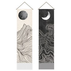 폴리에스터 월행잉 태피스트리 침실 거실 장식 1160x330mm, 문
