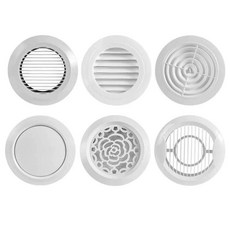 환풍구 마개 환기구 커버 원형 회전풍구 백엽 타입 풍구 회전형 75-100mm 조절가능 망없음, 직선루버 150-190mm 망없음