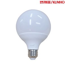 번개표 LED 볼전구 12W 숏, 전구색, 1개