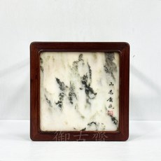 【御古齋】酸枝木國畫石石面四方高腳底座 花台 實用擺設, 款六