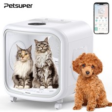 PetSuper 寵物烘乾箱 75L 大空間 APP 精準控溫 15-42°C 360° 循環烘乾 低噪音運行, 1件, 升級加大75L