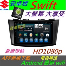 Swift 安卓版音響主機 觸控螢幕 汽車音響 藍芽 USB 倒車影像, 1個