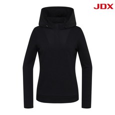 JDX 여성 패딩 패치 반집업 후드(X2TLU8460BK)