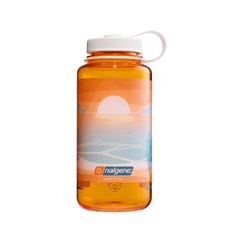 Nalgene Sustain 經典運動水瓶，環保材質，耐用防漏, 夕陽, 1個, 1000ml