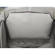 [새날] 안마의자 커버 머리 쿠션용(고급인조가죽) 바디프랜드 휴테크 코지마 외 호환 간편부착 흘러내림 방지 구김 최소화, 회색