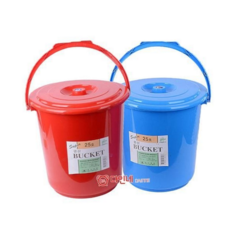 플라스틱 바가지 대용량 청소용 25리터 다용도 바가지 욕실용 주방용 수산용 산업용 물통, 레드
