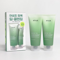 아누아 어성초 쿼세티놀 피지 모공 딥 클렌징 폼, 150ml, 2개