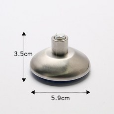 【 199出貨】加厚不銹鋼櫥櫃腳 電視櫃家具腳 沙發腳墊 茶幾腿 支撐金屬床腳, 普通腳底座3.5不配蓋子, 1個