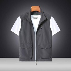 男款馬甲背心 立領防風外套 秋冬時尚百搭無袖抓絨衣