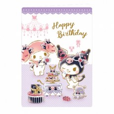 現貨正版 三麗鷗 萬用卡片 A4萬用卡附信封 美樂蒂 酷洛米 雙子星 生日卡 感謝卡 祝福卡, 1個, 酷洛米美樂蒂