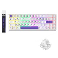 FURYCUBE M68HE 8k 래피드 트리거 자석축 게이밍키보드 ace 68 기계식 우팅 e-sports, 마그네틱축(자석축), M68 HE, 아르테미스 화이트