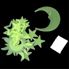 일상e마켓 야광별 스티커 6종 택1 동그라미모양스티커, 1개, 별+달+우주 10P
