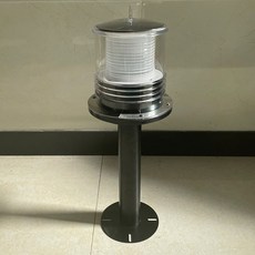LED 태양광 해양 경광등 신호등 삼색등 마린용품 항해등 야간안전용품, 레드 불빛 지지대 포함, 1개