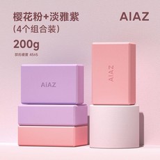 AiAZ 瑜伽磚 高密度輔助磚, 1塊裝, 瑜伽健身/舞蹈練功 建議2-4塊搭配使, 通用款150g 隨機色-1塊裝, 隨機色