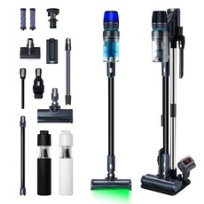 최신형 차이슨 무선 청소기 BLDC V50 자동충전 거치대 + 고사양 흡입력, 혼합색상