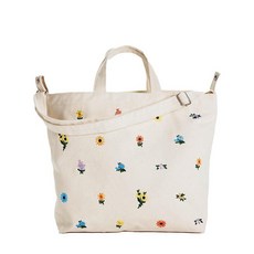 BAGGU Horizontal Zip Duck Bag - Leopard 181506, 자수 Ditsy 꽃무늬