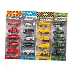 어린이 미니카 세트 특수차량 경찰차 소방차 구급차 놀이 완구 선물용 장난감, 1개, SV특수차 경찰차 5PCS