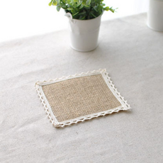 LIVENA 레이스 포인트 티코스터 4P, 베이지